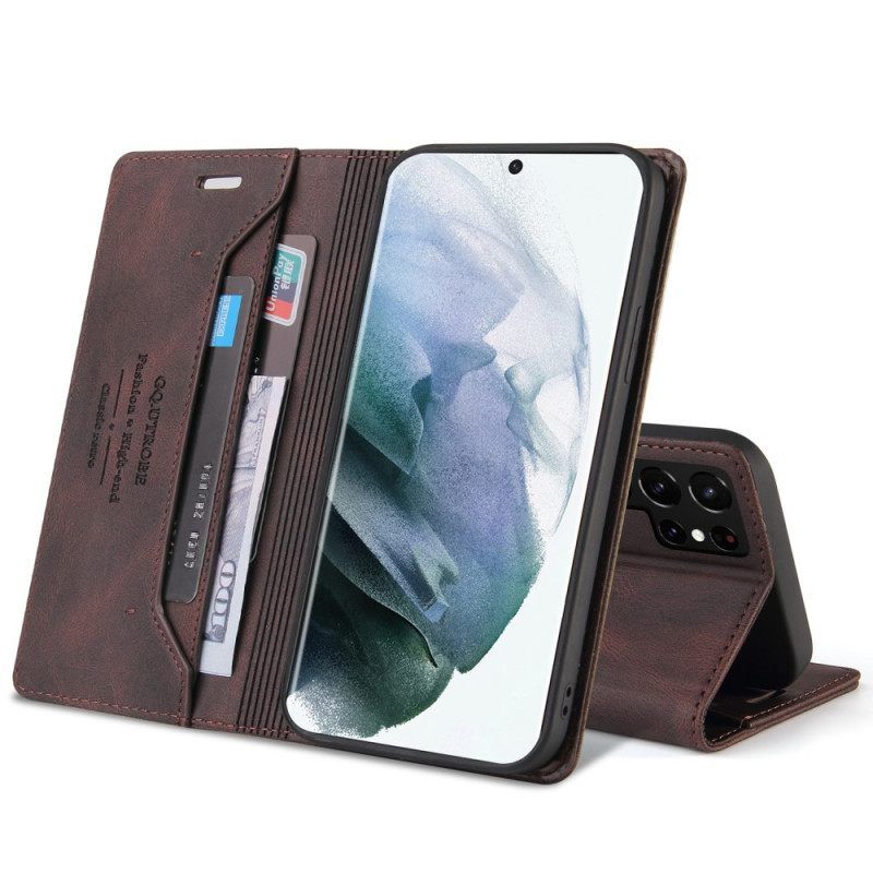 θηκη κινητου Samsung Galaxy S22 Ultra 5G Θήκη Flip Faux Leather Gq.utrobe